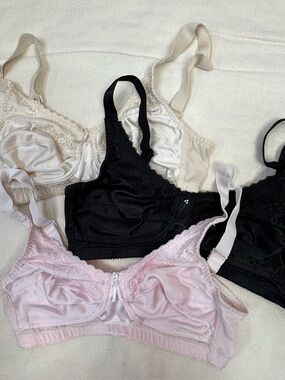 Mastectomy Bras from Naturalwear - Trulife 34B Group of 3 Nude, Black, Pink